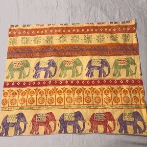 100% cotton pillow sham The Company Store cheerful colorful elephant boho design